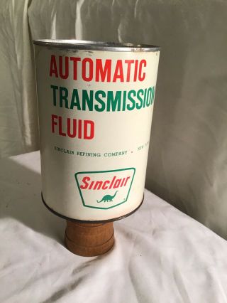 Vintage 1 Quart Sinclair Oil Automatic Transmission Fluid Cardboard Can