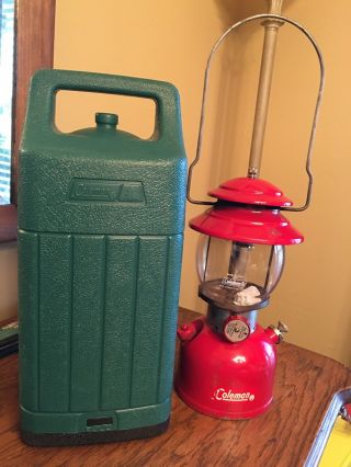 Vintage Red Coleman Lantern,  Sunshine Of The Night 200a Dates 12 ‘64