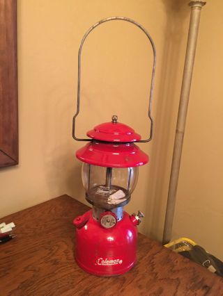 Vintage Red Coleman Lantern,  Sunshine Of The Night 200A Dates 12 ‘64 2