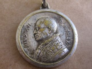 Antique Religious Medal/ Pendant Rome Vatican Pope Pius Xii - 1940 