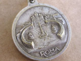 Antique Religious Medal/ Pendant Rome Vatican Pope Pius XII - 1940 ' s. 2