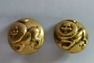 Vintage Joseff Of Hollywood Leo Star Sign Clip On Earrings