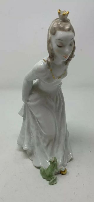 Vintage Signed German Rosenthal Porcelain Figurine Princess And Frog King1793/1