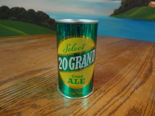 Select 20 Grand Cream Ale 12 Oz.  Straight Steel Beer Can.  Evansville,  Indiana