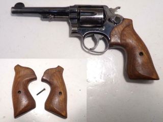Vintage Custom Walnut Gun Grips For S&w K/l Frame 10 15 19 64 66 581 686 Square