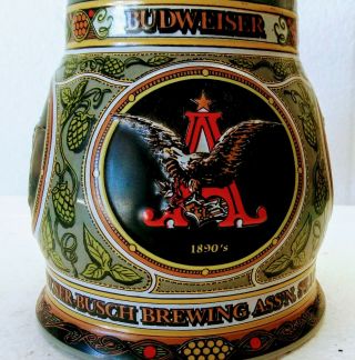 Budweiser Archives Historical A & Eagle Series Stein,  The 1890 Edition,  2nd