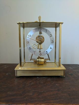 Kieninger Obergfell Kundo Electric Brass Mantle Clock W Germany