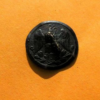Mexico Early Republic Military Button.  Standing Eagle.  Cracked.