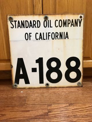 Vintage Standard Oil Of California Porcelain Sign
