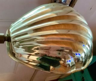 Vintage Brass Clam Shell Reading Floor Lamp Mid Century Modern adjustable 3