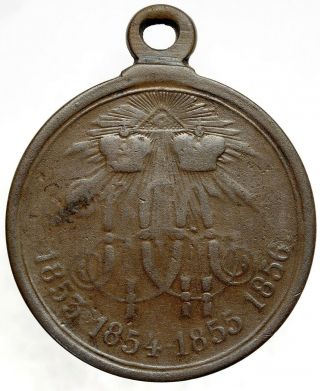 Russian Imperial Medal Crimea War 1853 - 1854 - 1855 - 1856 Nickolas I №6723