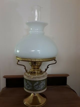 Antique Vintage Oil Lamp / Converted To Electric