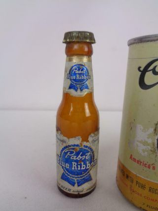 Vintage Beer Bottles - Mini Goetz Pabst Coors Can - Schmidt Near Beer 2