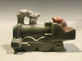 Antique German Pig Fairing - Steam Train Pink Pig