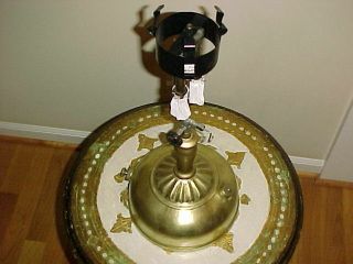 Vintage Coleman Quick - Lite Pressure Table Lamp/Lantern w/Milk Glass Shade 3