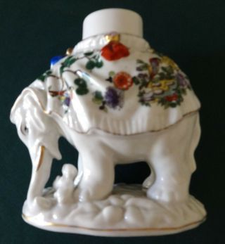Aerozon Porcelain Elephant & Dog,  German Perfume Lamp,  Candle Holder,  Vase,  Rare