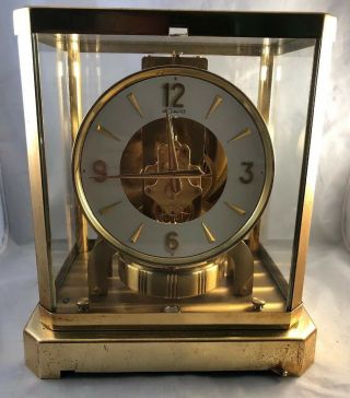 Vintage Atmos Lecoultre Mantel Clock Perpetual Motion 15 Jewels - For Repair