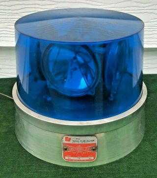 Vintage Federal Signal Power - Light Model 184 Blue 4 - Light Rotating Beacon
