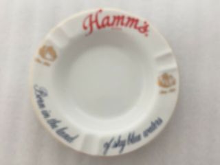 Hamm’s Beer Ashtray,  Vintage.  “born In The Land Of Sky Blue Waters” 6.  75 " Diam