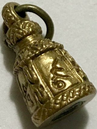 Bell Phra Lp Rare Old Thai Buddha Amulet Pendant Magic Ancient Idol 1
