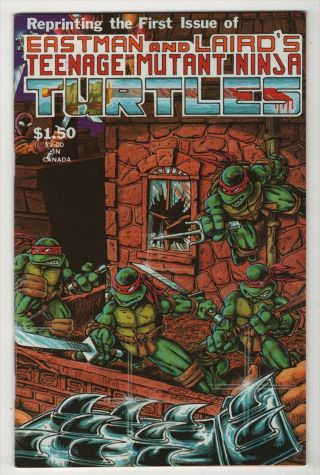Teenage Mutant Ninja Turtles 1 Vf/nm 9.  0 4th Print 1985 Mirage