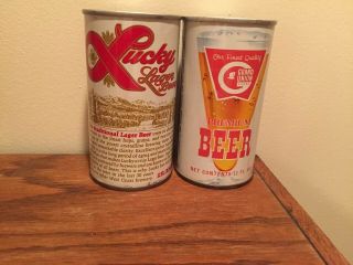 Vintage Steel Pull Tab Beer Cans