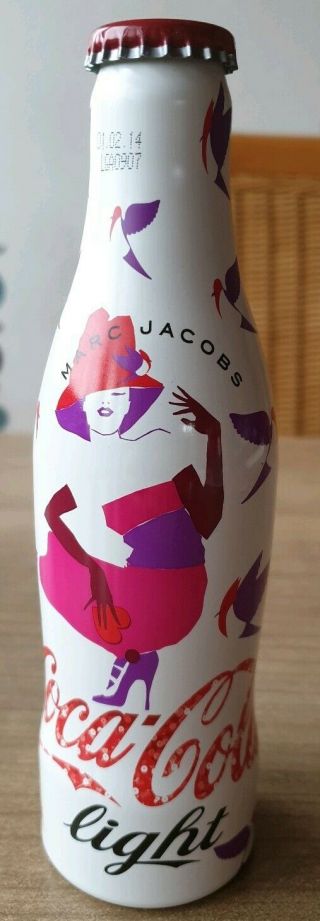 Coca Cola Alu Bottle From Switzerland.  Full Bottle.  Marc Jacobs Designer