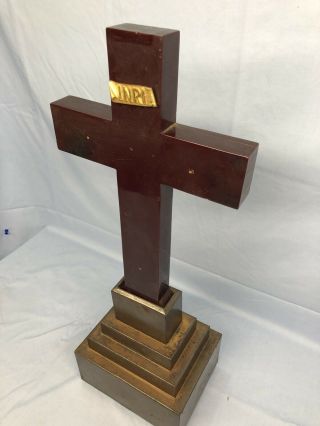 Antique Resilite Crucifix Neon Light Sign W/box (d) 23”
