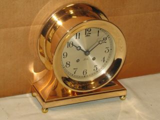 Chelsea Antique Ships Bell Clock Commodore Model 6 In Dial 1947 Red Brass