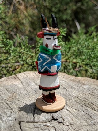 Hopi Kachina Doll Small Hand Made Cotton Wood Antelope Katsina Koshare