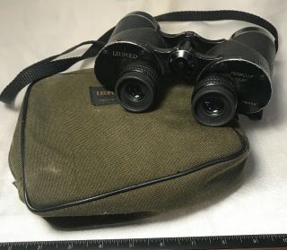 Vintage Leupold Porro I.  F.  10x40 Field 6.  6 Degree Binoculars W/case No.  82636 