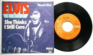Nm/nm Elvis Presley Moody Blue Germany 7 " Vinyl 45 1977