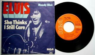 NM/NM Elvis Presley MOODY BLUE GERMANY 7 