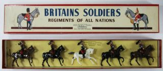 Vtg Britains Lead Toy Soldiers French Army Mounted Cavalry Cuirassiers 138 Box