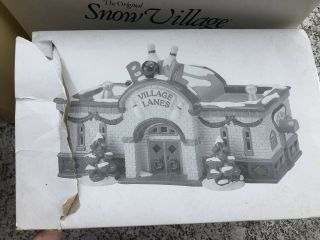 Dept 56.  Snow Village Bowling Alley Lanes (54858) - Retired - 1995