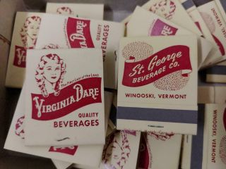 1940s Vintage Virginia Dare Quality Beverages 20 Nos Matchbooks - Winooski Vt