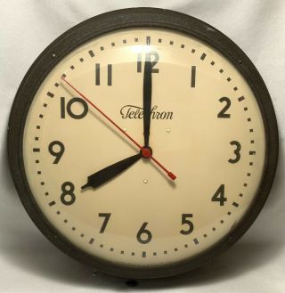 Vintage C.  1950s Telechron Electric Commercial Or Industrial Clock - No.  1b915