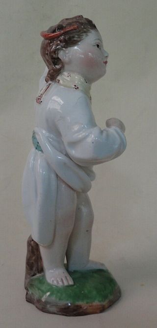 VERY RARE c1775 CHELSEA DERBY ENGLISH PORCELAIN BOY WITH SICKLE FIGURINE 2