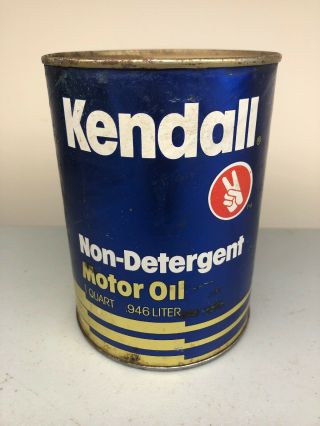 Vintage Kendall Blue Pennsylvania Motor Oil Can Composite Quart Can