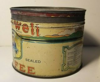 Rare c 1930 ' s Serv - Well 1 lb.  Coffee Can from the Grocer Co. 2