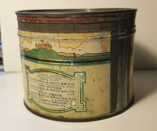 Rare c 1930 ' s Serv - Well 1 lb.  Coffee Can from the Grocer Co. 3