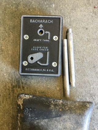 Vintage BACHARACH Draftrite Pocket Gauge w/ Tube & Case 2