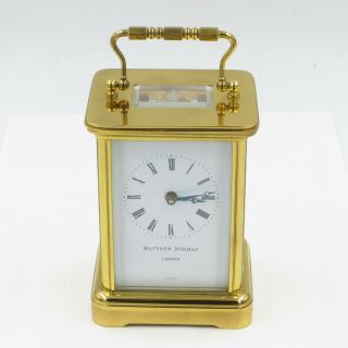Matthew Norman London Tiffany 4 1/2 " 1954 Swiss Made Wind Up Clock With Key