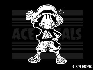 One Piece - Luffy - Happy Cute Anime - Vinyl Decal Sticker