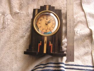 Vintage Telechron Skyscraper Art Deco Bakelite Clock