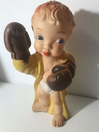 Vintage 1950’s Baby Boxer Soft Rubber Squeeze Toy W/ Squeaker.