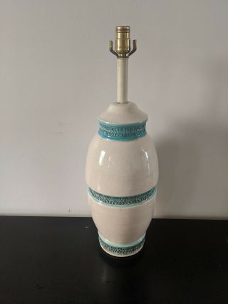 Vintage Italian Bitossi Aldo Londi Raymor Pottery Lamp Mid Century Modern