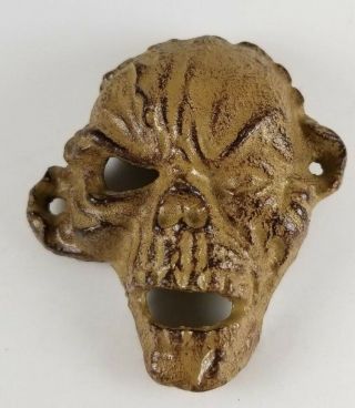 One Eyed Head Skull Cast Iron Bottle Opener Pirate Zombie Voodoo