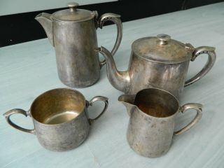 Vintage Еnglish E.  P.  N.  S.  Silver Plated Tea Set