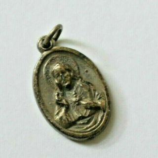 Virgin Of Carmel Medal - Vintage Mary Madonna Jesus Christ Catholic Italy Charm 2